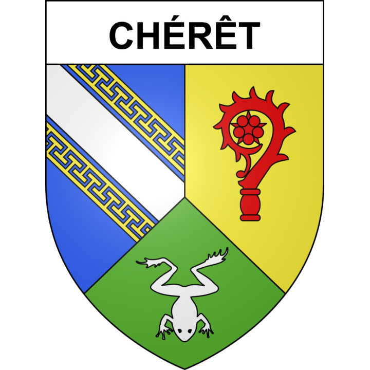Stickers coat of arms Chérêt adhesive sticker