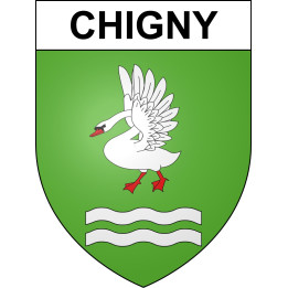 Stickers coat of arms Chigny adhesive sticker