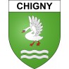 Chigny Sticker wappen, gelsenkirchen, augsburg, klebender aufkleber