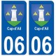 06 Cap d'Ail blason autocollant plaque ville