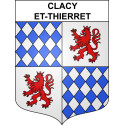 Clacy-et-Thierret 02 ville sticker blason écusson autocollant adhésif