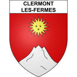Pegatinas escudo de armas de Clermont-les-Fermes adhesivo de la etiqueta engomada