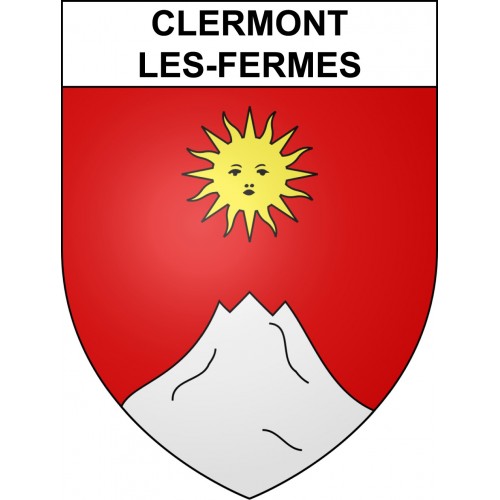 Adesivi stemma Clermont-les-Fermes adesivo