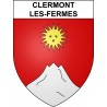 Clermont-les-Fermes 02 ville sticker blason écusson autocollant adhésif