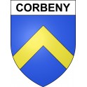 Pegatinas escudo de armas de Corbeny adhesivo de la etiqueta engomada