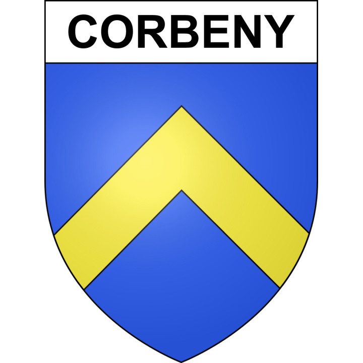 Pegatinas escudo de armas de Corbeny adhesivo de la etiqueta engomada
