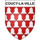 Pegatinas escudo de armas de Coucy-la-Ville adhesivo de la etiqueta engomada