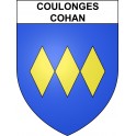 Coulonges-Cohan 02 ville sticker blason écusson autocollant adhésif