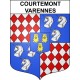 Adesivi stemma Courtemont-Varennes adesivo