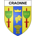 Pegatinas escudo de armas de Craonne adhesivo de la etiqueta engomada