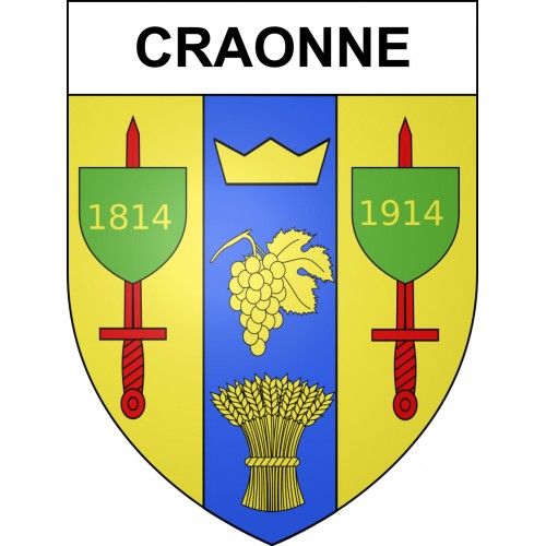 Craonne 02 ville sticker blason écusson autocollant adhésif