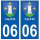 06 Cap d'ail coat of arms sticker plate city