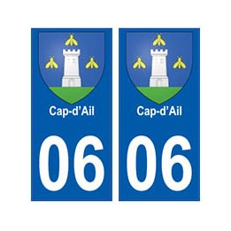 06 Cap d'Ail blason autocollant plaque ville