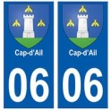 06 Cap d'Ail blason autocollant plaque ville