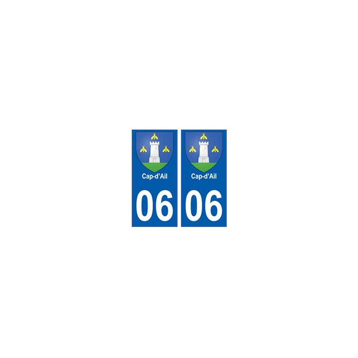 06 Cap d'Ail blason autocollant plaque ville