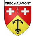 Crécy-au-Mont 02 ville sticker blason écusson autocollant adhésif