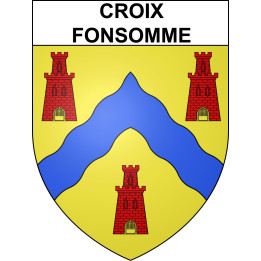 Pegatinas escudo de armas de Croix-Fonsomme adhesivo de la etiqueta engomada