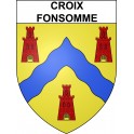 Croix-Fonsomme 02 ville sticker blason écusson autocollant adhésif