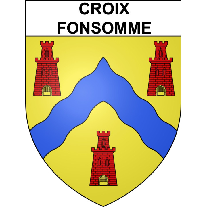 Croix-Fonsomme Sticker wappen, gelsenkirchen, augsburg, klebender aufkleber