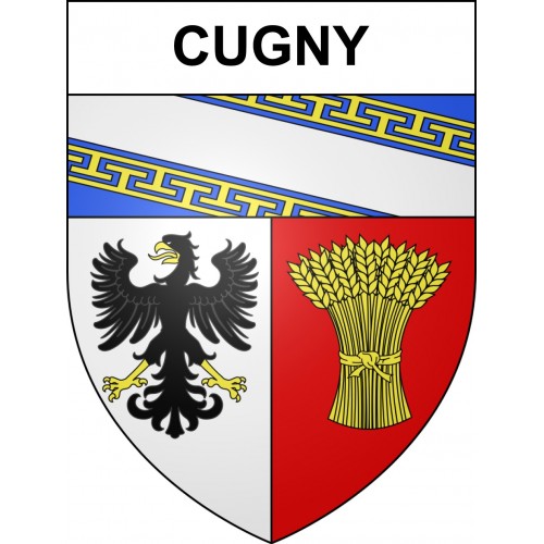 Cugny Sticker wappen, gelsenkirchen, augsburg, klebender aufkleber
