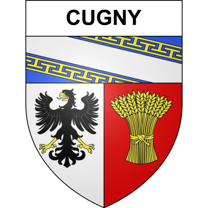 Cugny Sticker wappen, gelsenkirchen, augsburg, klebender aufkleber