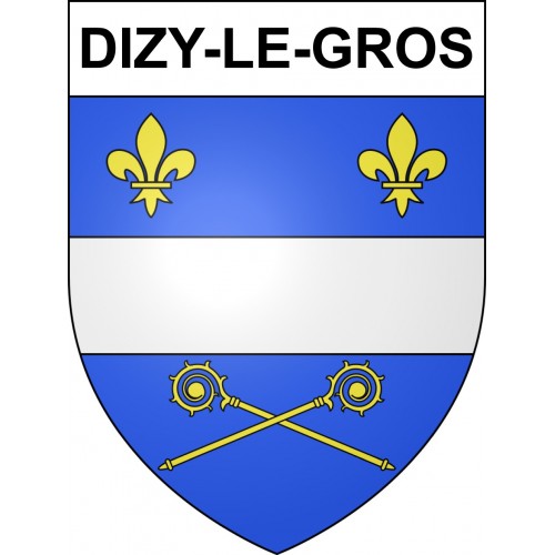 Dizy-le-Gros 02 ville sticker blason écusson autocollant adhésif