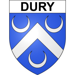 Stickers coat of arms Dury adhesive sticker