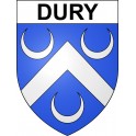 Dury 02 ville sticker blason écusson autocollant adhésif