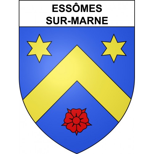 Essômes-sur-Marne 02 ville sticker blason écusson autocollant adhésif