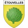 Étouvelles 02 ville sticker blason écusson autocollant adhésif