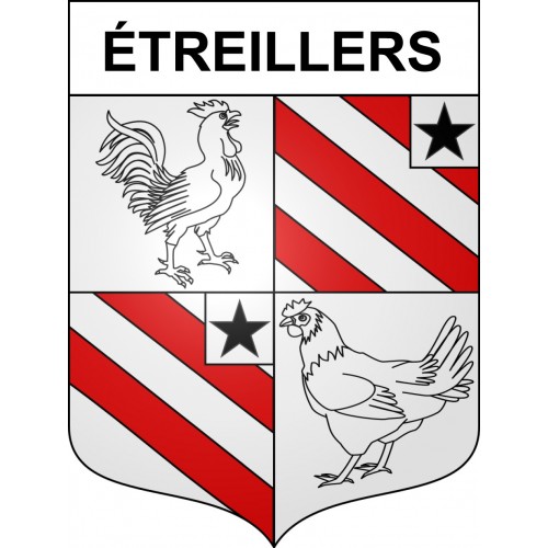 Étreillers 02 ville sticker blason écusson autocollant adhésif