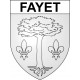 Pegatinas escudo de armas de Fayet adhesivo de la etiqueta engomada
