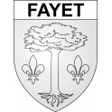 Fayet 02 ville sticker blason écusson autocollant adhésif
