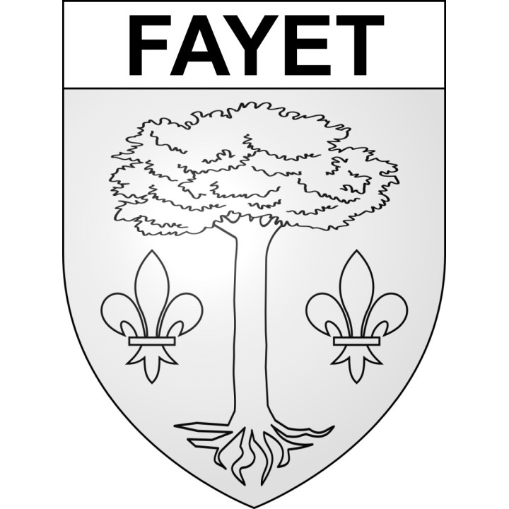 Fayet 02 ville sticker blason écusson autocollant adhésif