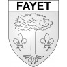 Pegatinas escudo de armas de Fayet adhesivo de la etiqueta engomada