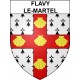 Pegatinas escudo de armas de Flavy-le-Martel adhesivo de la etiqueta engomada