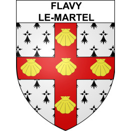 Stickers coat of arms Flavy-le-Martel adhesive sticker