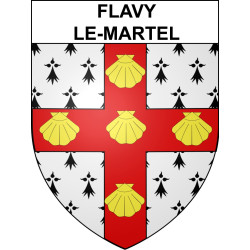 Adesivi stemma Flavy-le-Martel adesivo