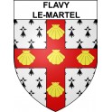 Flavy-le-Martel 02 ville sticker blason écusson autocollant adhésif