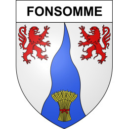 Pegatinas escudo de armas de Fonsomme adhesivo de la etiqueta engomada