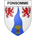 Fonsomme 02 ville sticker blason écusson autocollant adhésif