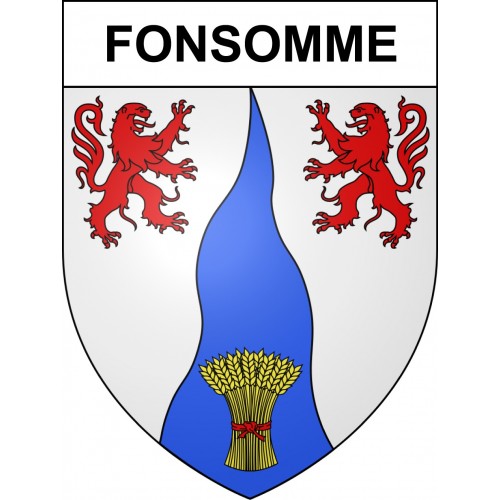 Fonsomme 02 ville sticker blason écusson autocollant adhésif