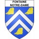 Fontaine-Notre-Dame 02 ville sticker blason écusson autocollant adhésif