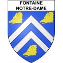 Fontaine-Notre-Dame 02 ville sticker blason écusson autocollant adhésif