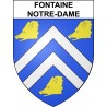 Fontaine-Notre-Dame 02 ville sticker blason écusson autocollant adhésif