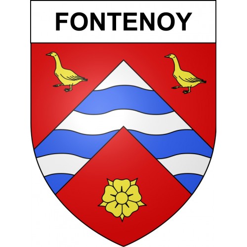 Pegatinas escudo de armas de Fontenoy adhesivo de la etiqueta engomada