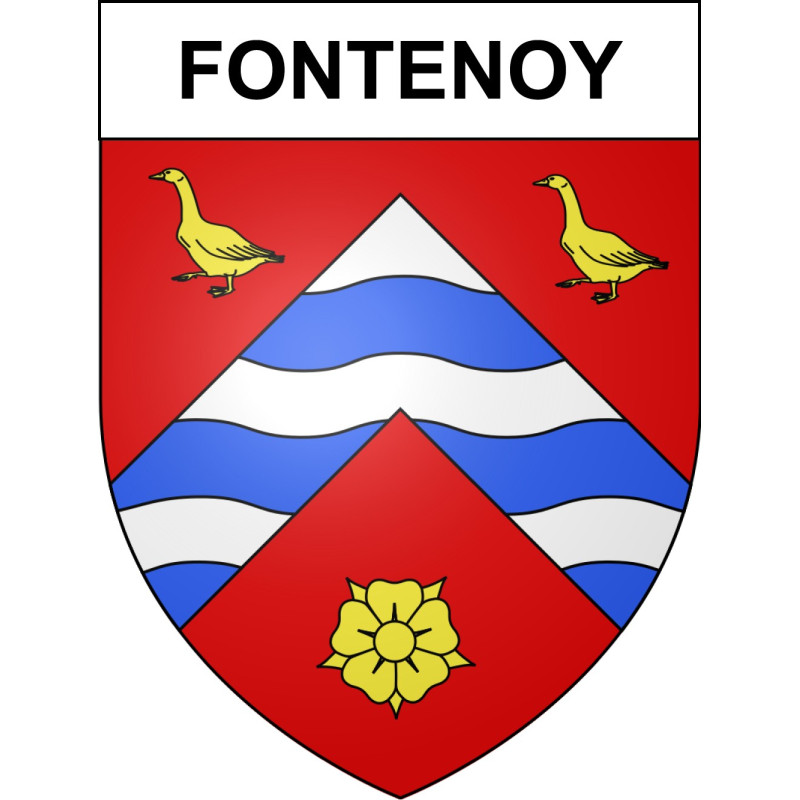 Stickers coat of arms Fontenoy adhesive sticker