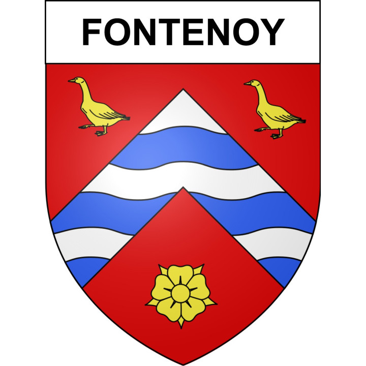 Stickers coat of arms Fontenoy adhesive sticker