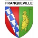 Franqueville 02 ville sticker blason écusson autocollant adhésif
