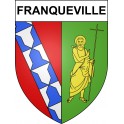 Franqueville 02 ville sticker blason écusson autocollant adhésif